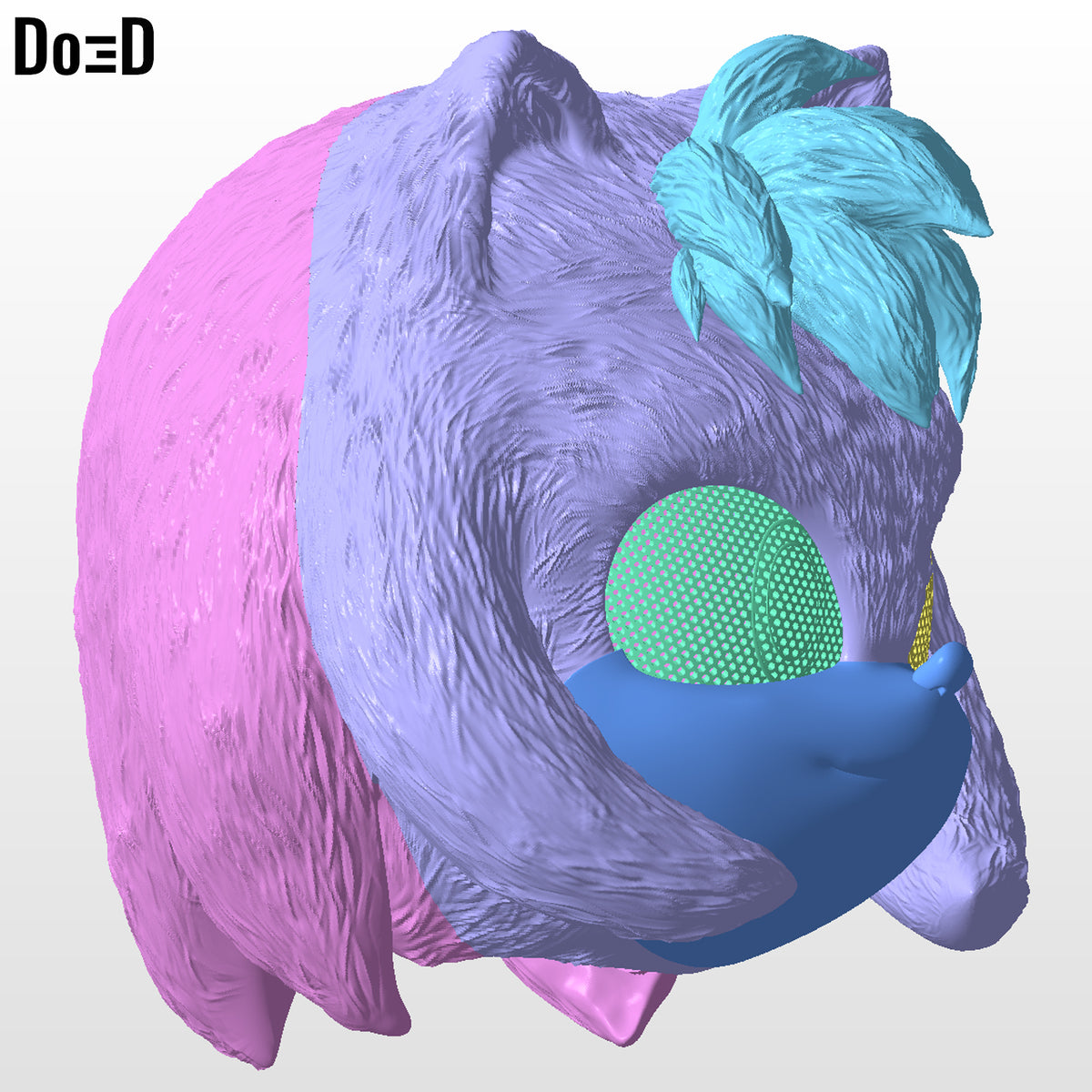 Amy Rose Sonic 3 Helmet 3D Model STL File #AR55