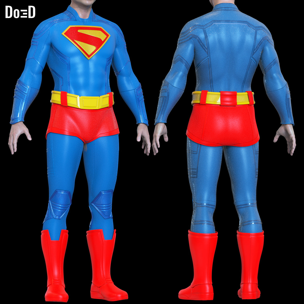 Superman 2025 Full Suit Chest Forearm Belt Boots | 3D Print Model #SL19