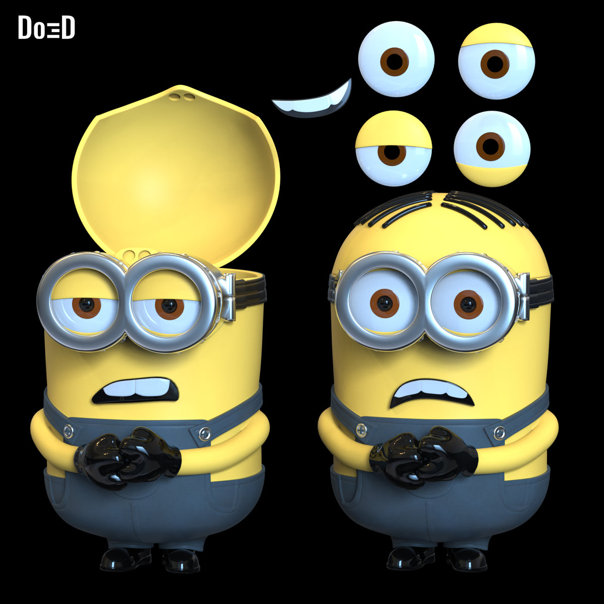 Dave Minion Popcorn Bucket Container 3D Printable Model STL File #DM356