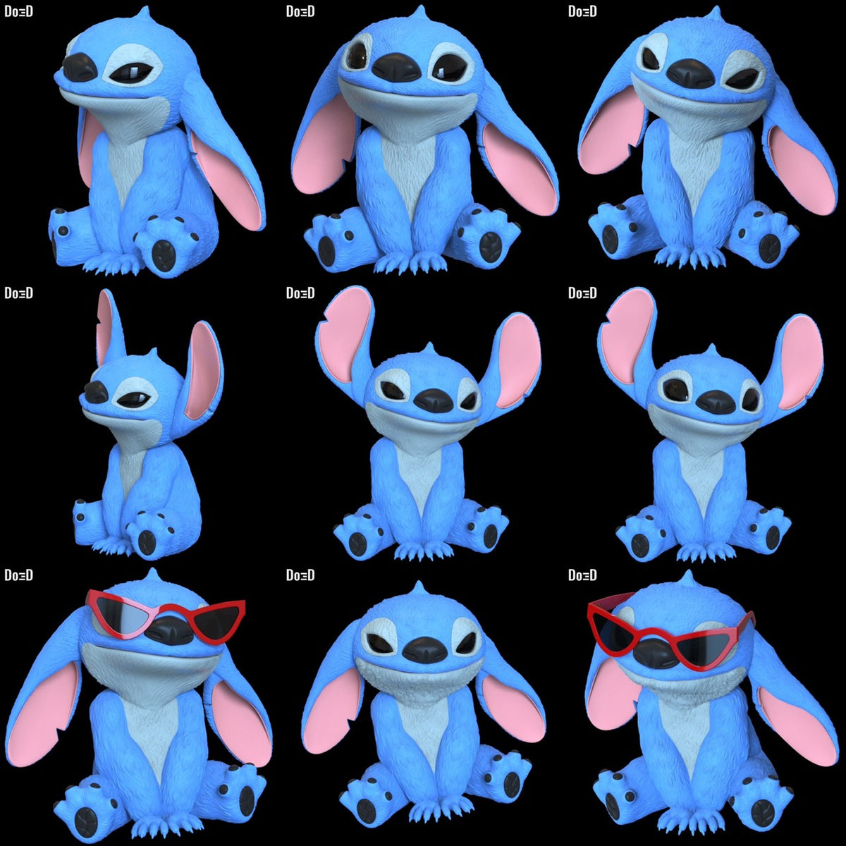 Stitch Bundle Sitting & Standing Statue Life-Size 1:1 Scale Modular 3D File #SB1