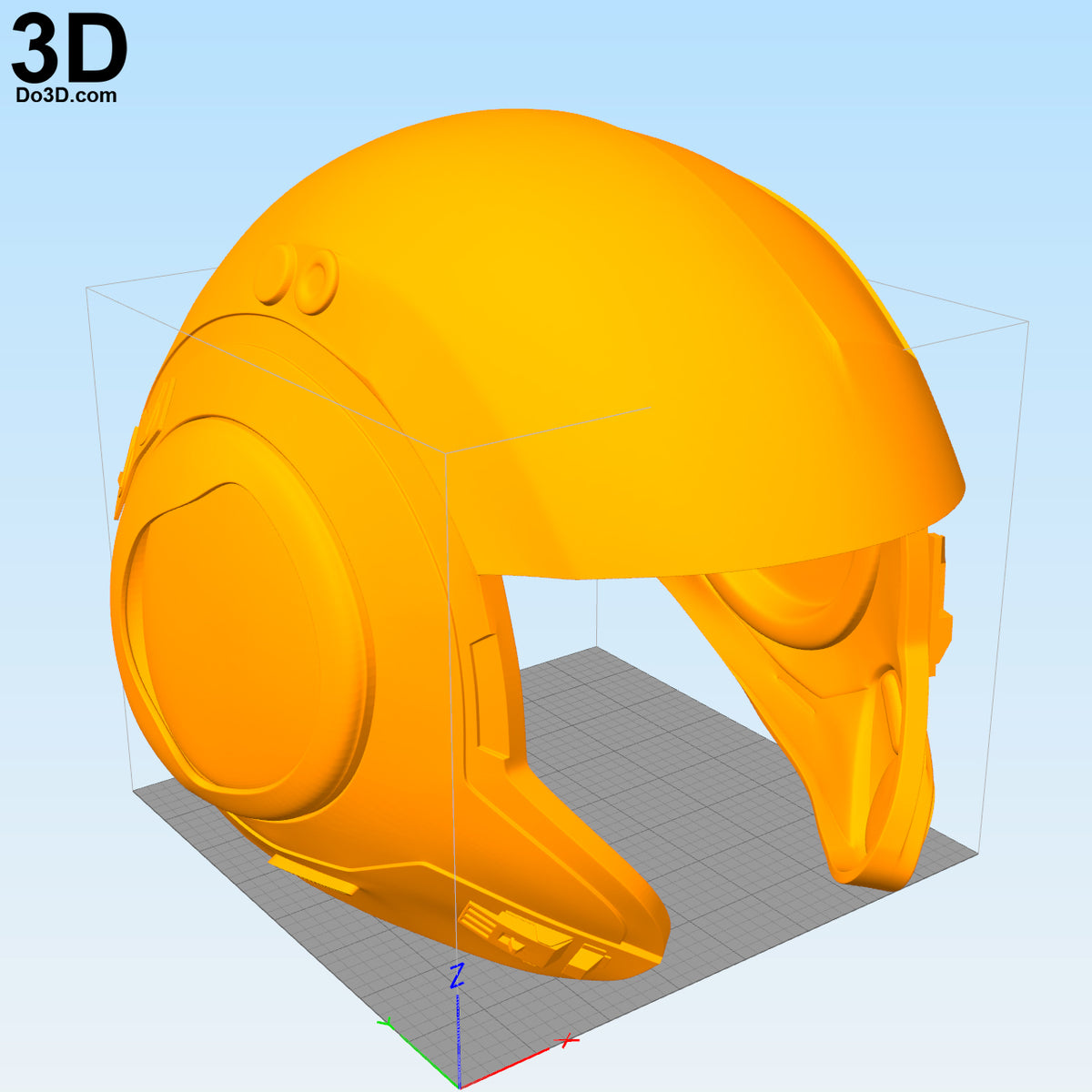 X-Wing Resistance Pilot Poe Dameron Helmet Star Wars TFA, 3D Model Project #244