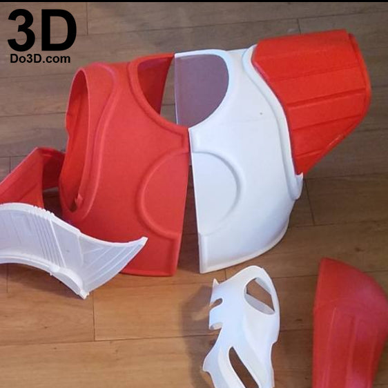 3D Printable Model: White and Gold Mighty Morphin Power Rangers MMPR STL #2352