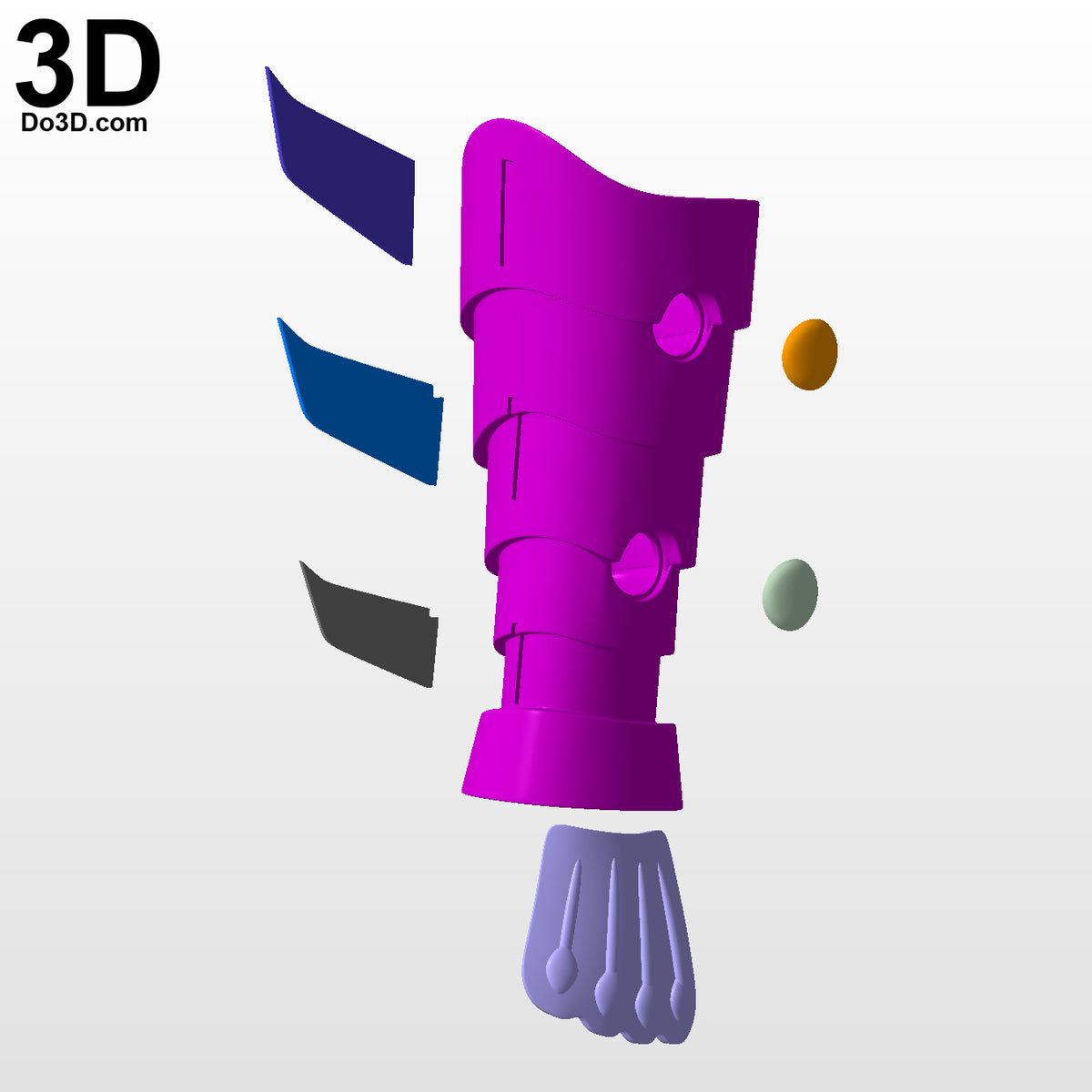 Ronin Red Hood Gauntlet Forearm and Hand Plate | 3D Model Project #6464