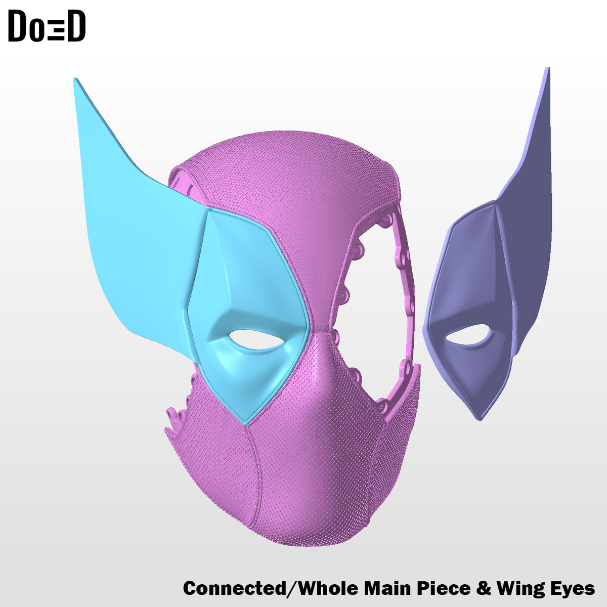 Batpool 2 Helmet (Batman Deadpool) 3D Printable Model Print File STL #B902