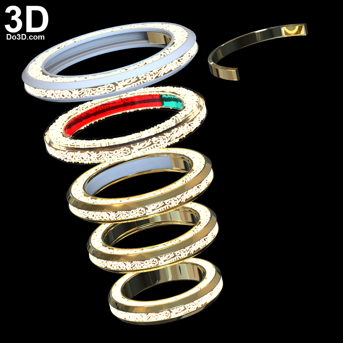Shang-Chi Ten Rings (HOLLOW) Shangchi Ring 3D Printable Model Shan Chi STL #SH69