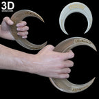 Moon Knight Crescent Dart Blade Knife Weapon 3D Printable Model STL File #MN21