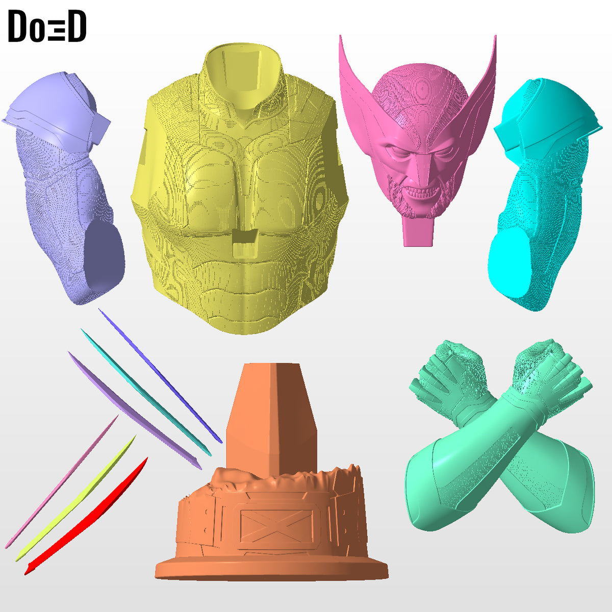 Wolverine Bust Life Size 1:1 Statue Figure | 3D Printable Model #WB219