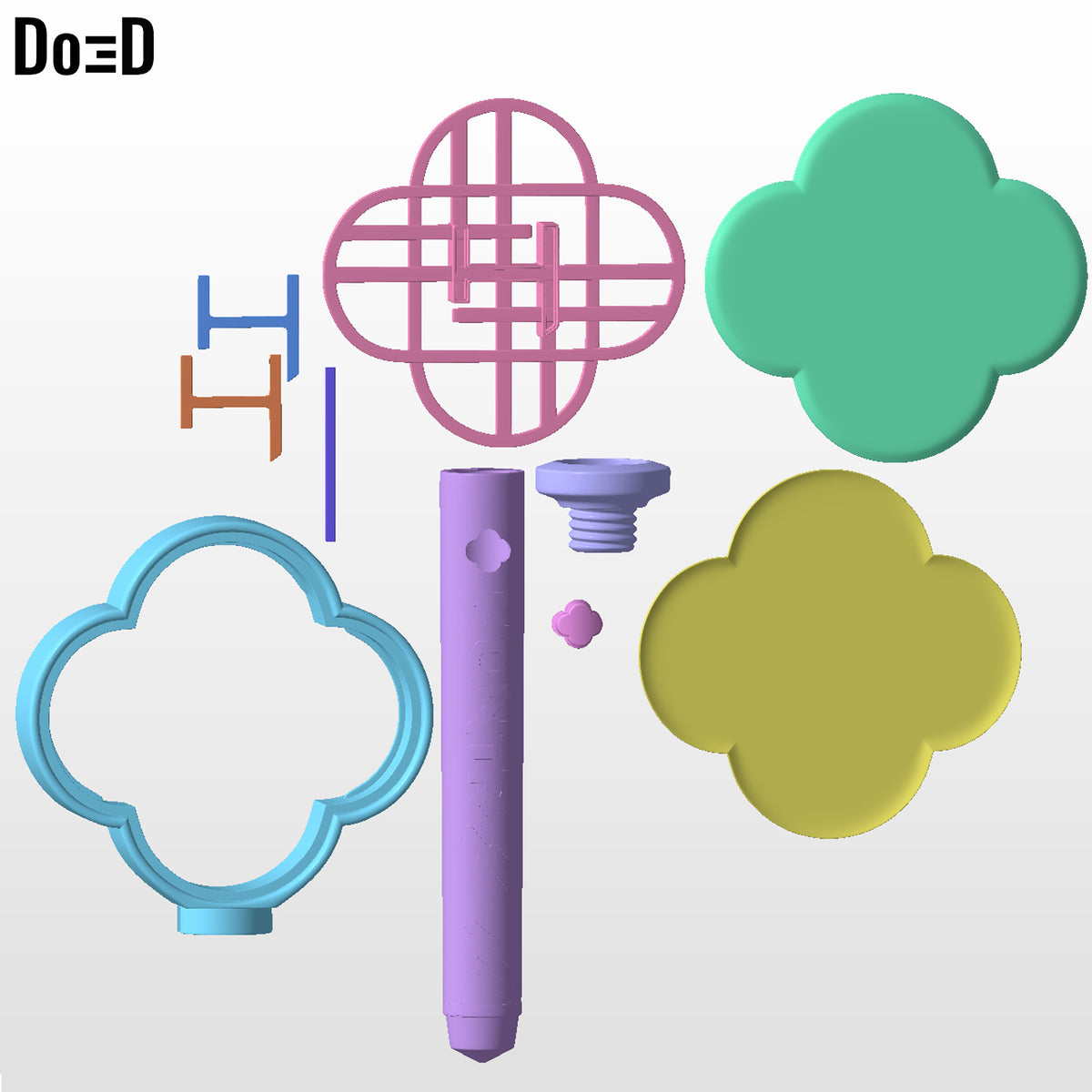 Bundle: Huntrix Saja Boys Fan Light Stick KPop Demon Hunters 3D Model STL #HS112