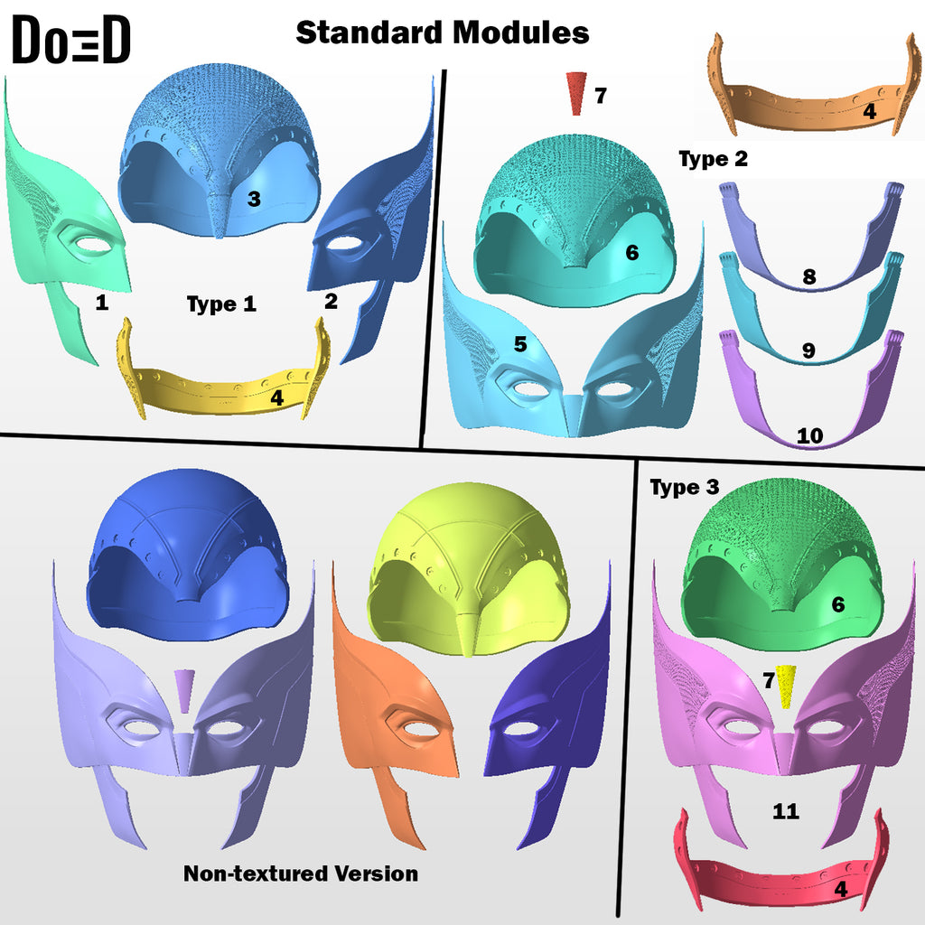 Wolverine 2024 Helmet D3 Cowl  Deadpool 3 | 3D Printable Model Print File #D351