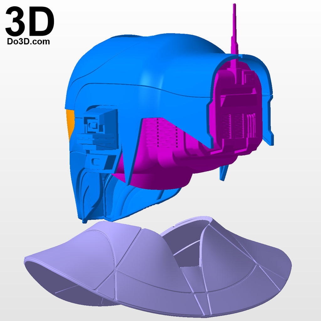 Zorii Bliss Helmet and Neck Armor Star Wars | 3D Print Model Project #6412
