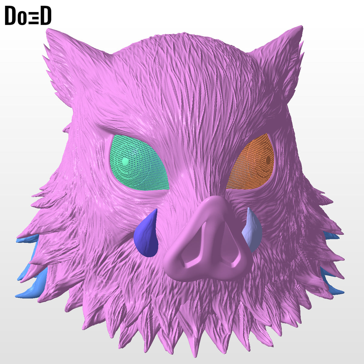 Inosuke Boar Helmet Mask Demon Slayer Kimetsu no Yaiba | 3D Model #IB211
