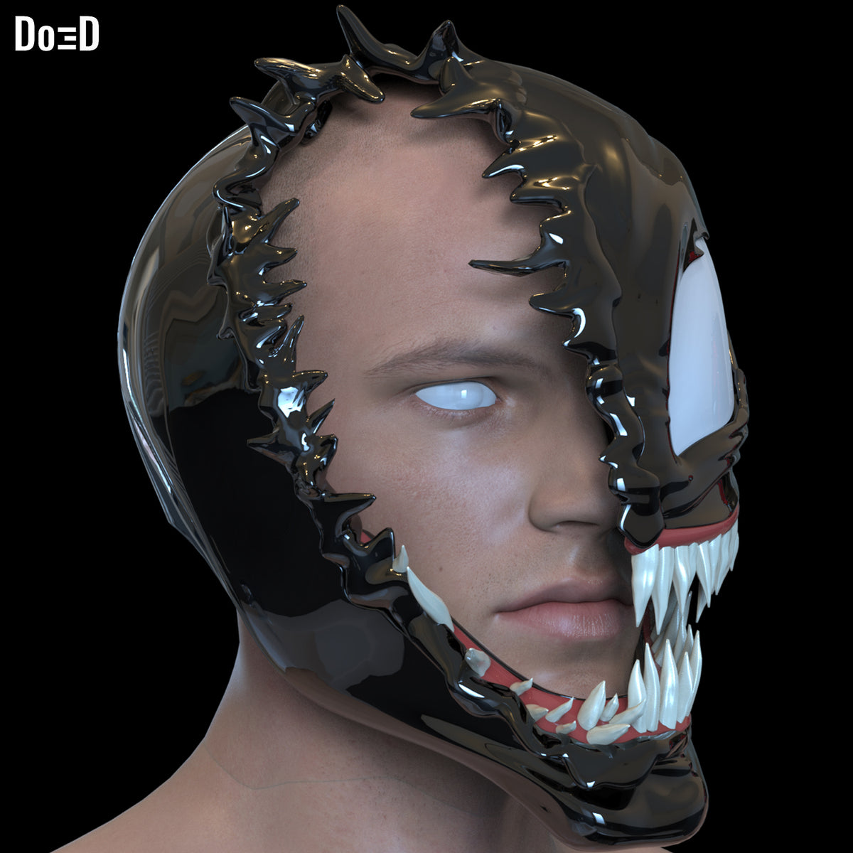 Venom 2018 Half Face Helmet "We Are Venom" Version | 3D Model Project #5132