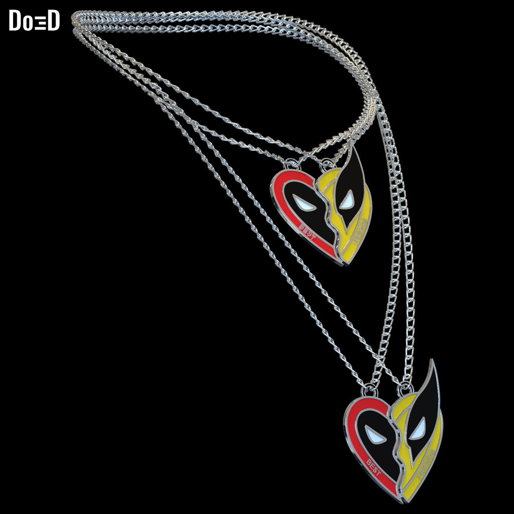 Deadpool Wolverine Best Friends Necklace Pendents | 3D Printable Model #DW412
