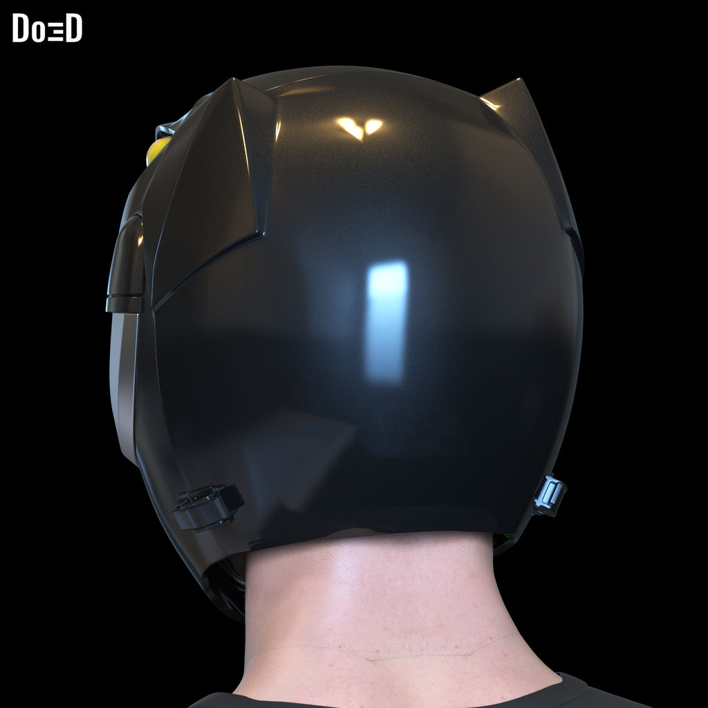 Black Ranger Classic Helmet Mighty Morphin Power Rangers MMPR 3D Project #2891