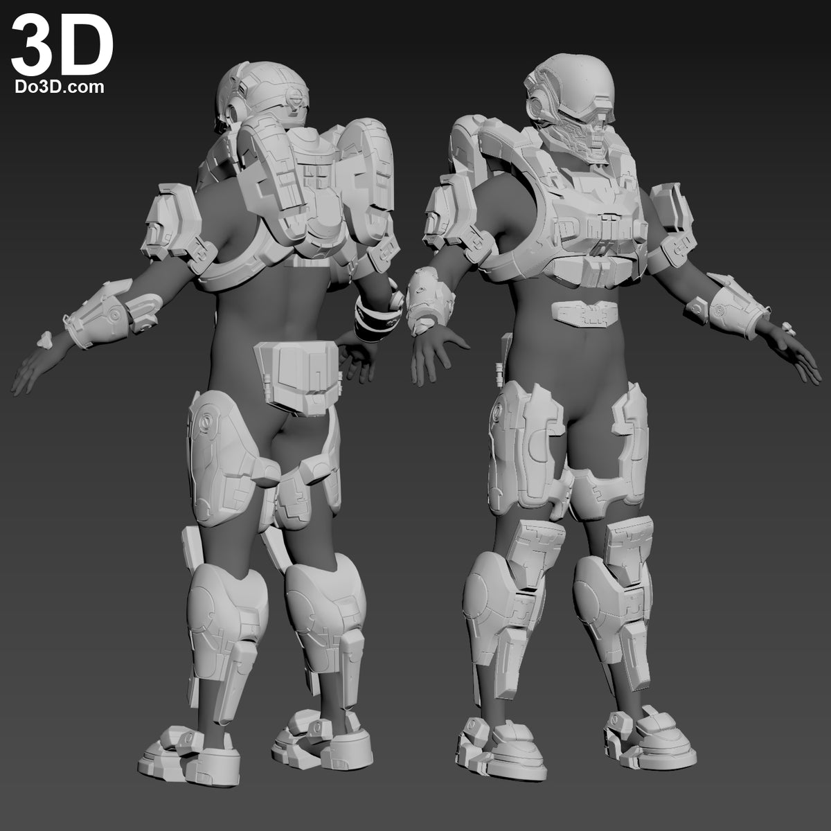 Halo Locus Helmet and Full Body Armor | 3D Model Project #4312