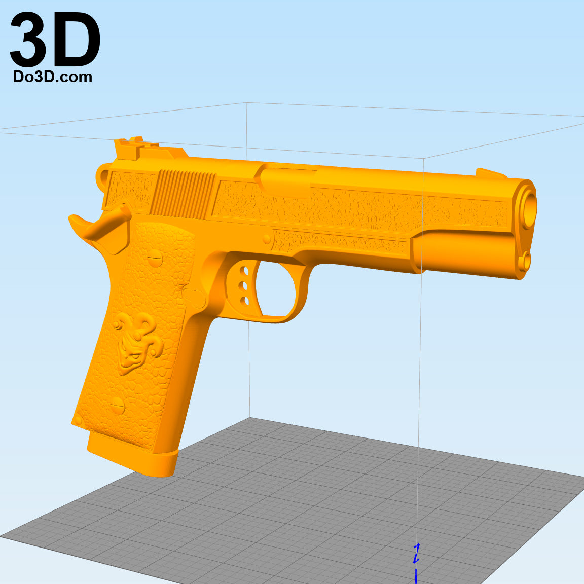Suicide Squad Joker 1911 Colt Pistol Gun | 3D Printable Model #1938
