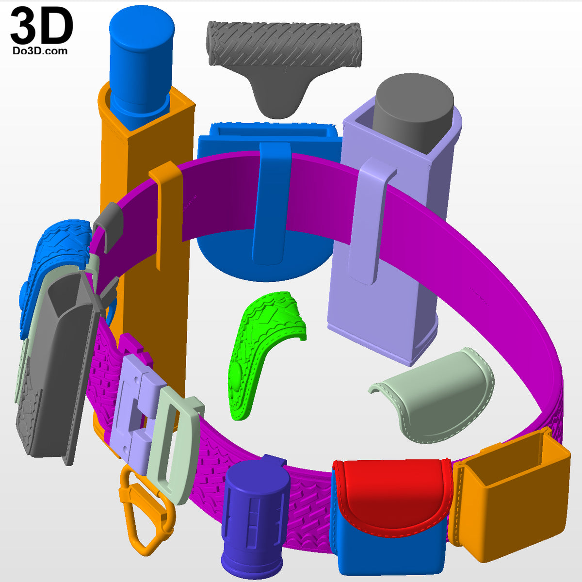The Batman Lower Body, Leg Armors, Holster Utility Belt 3D Printable Model #TB68