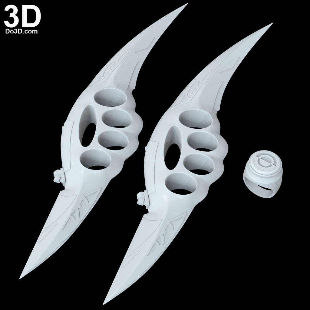 Dryden Vos Sharp Edged Sword Knife Dagger & Signet Ring | 3D Model Project #4589