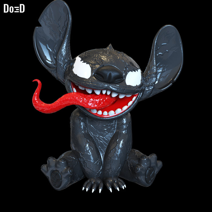 Venomized Stitch Life-Size 1:1 Scale Venom Sitting Pose Statue 3D Print File  #V