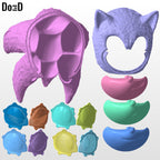 Sonic 3 Classic OG Helmet 3D Model STL File #SB31