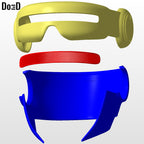 X-Men 97 Cyclops Visor and Back Helmet Cover | 3D Printable Model #C97