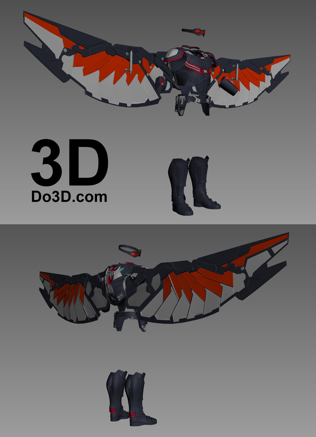 Falcon Wings, EXO-7 Jetpack, Armor | 3D Printable Model Project #441