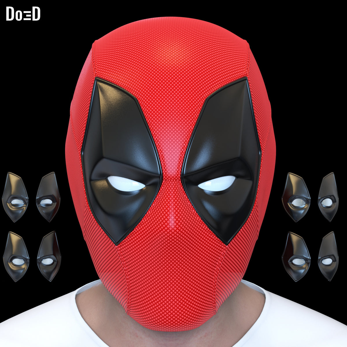 Batpool 2 Helmet (Batman Deadpool) 3D Printable Model Print File STL #B902