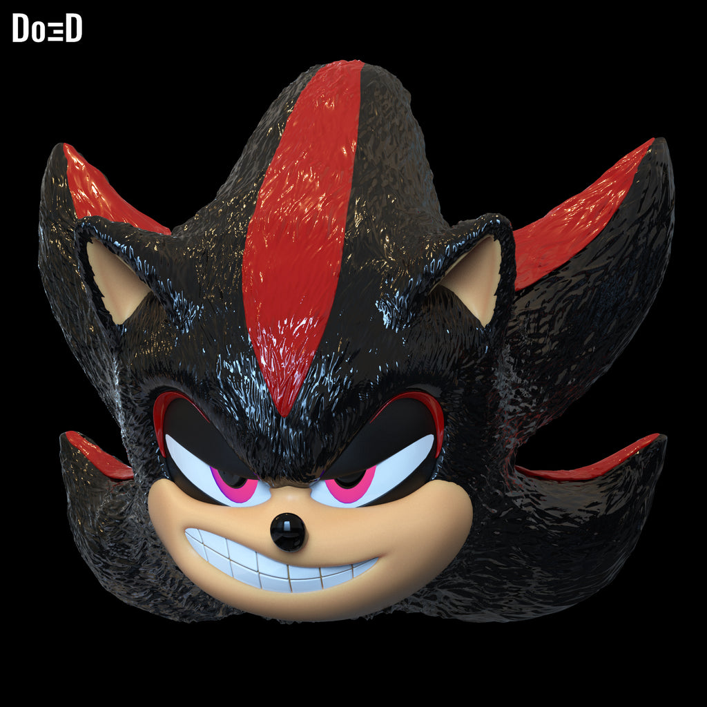 Shadow Sonic 3 Helmet 3D Model STL File #S115