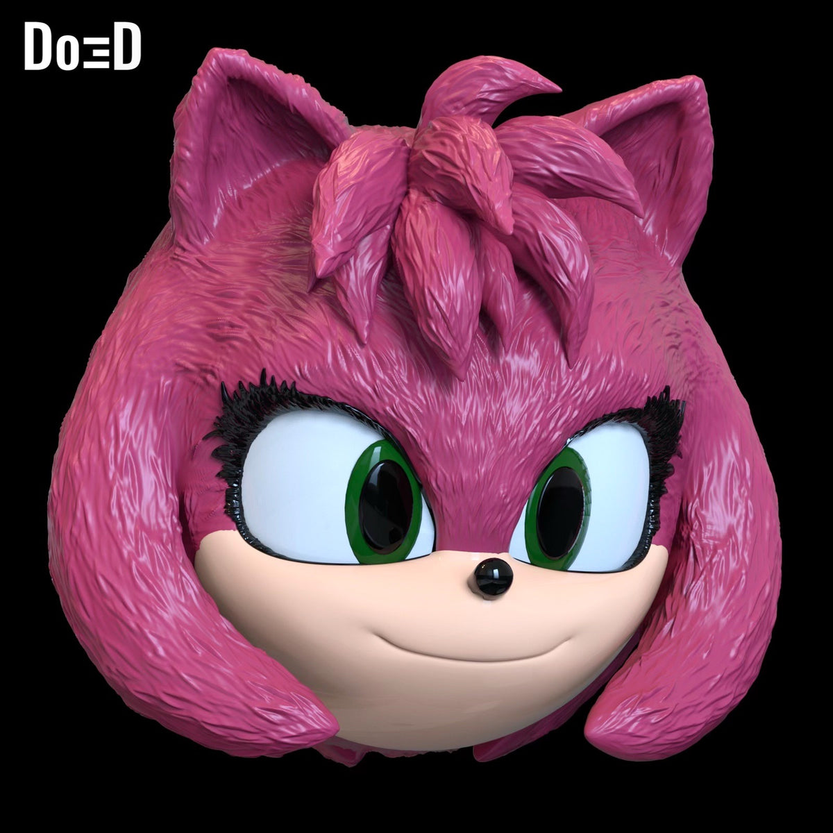 Amy Rose Sonic 3 Helmet 3D Model STL File #AR55