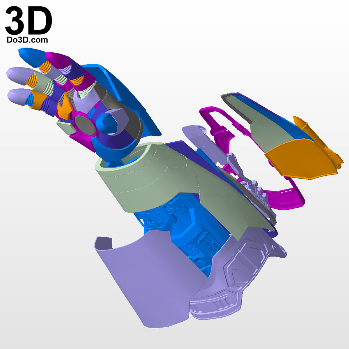 Iron Man Mark XLII MK 42 Gauntlet with Inner Parts Rocket, 3D Model Project #430