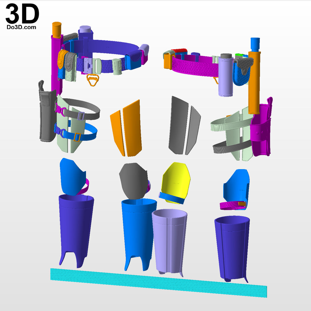 The Batman Lower Body, Leg Armors, Holster Utility Belt 3D Printable Model #TB68