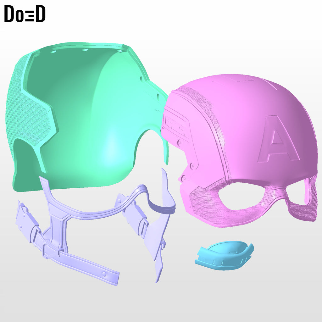 Captain America Helmet from Civil War | 3D Printable Model STL #355