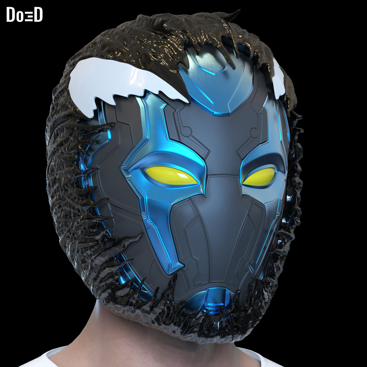 Venomized Blue Beetle Helmet Venom STL 3D Printable Model STL #VBB3