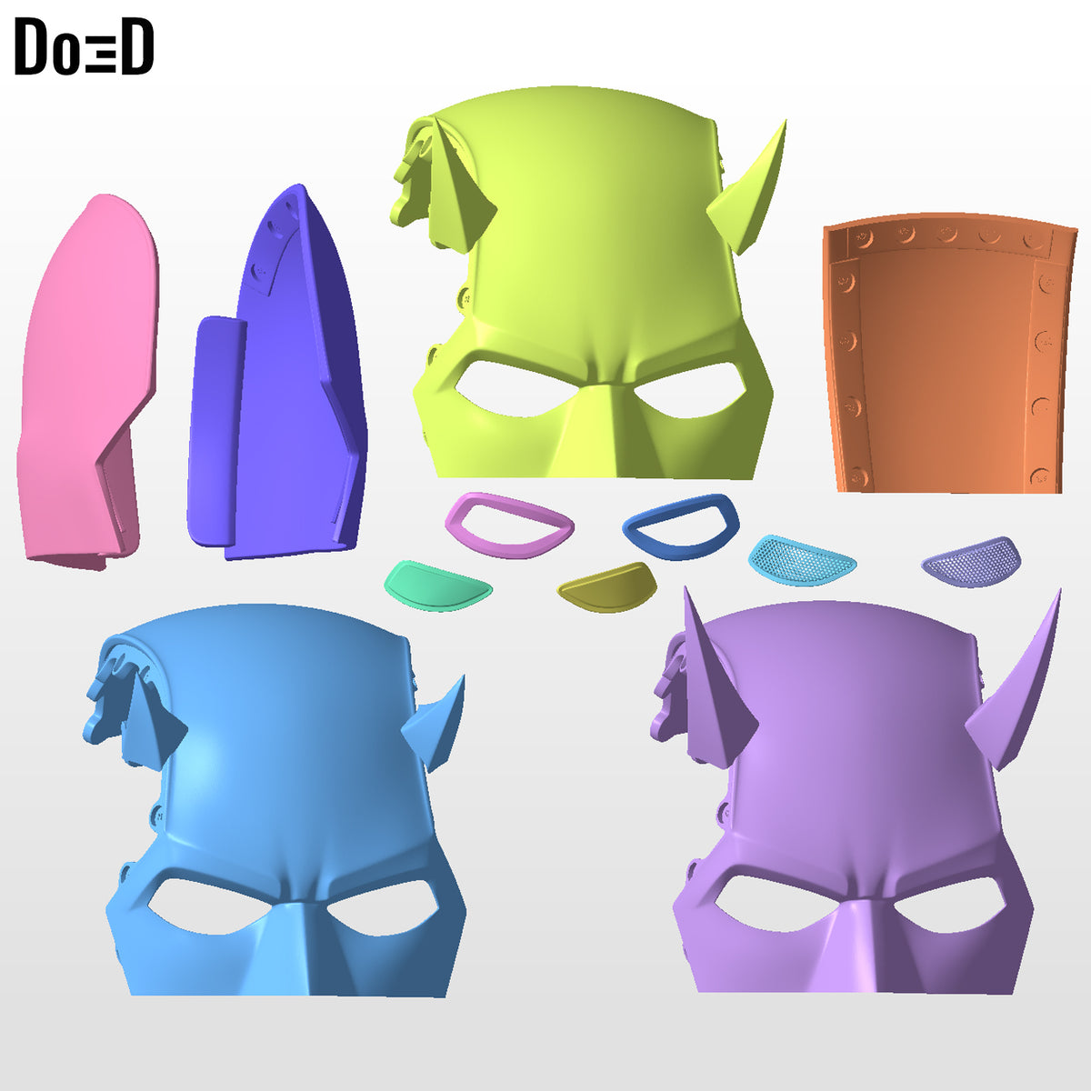Bucket Version Elektra Daredevil Born Again Female Helmet | 3D Print File #BE
