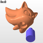 Sonic 3 Variant Head Figure / Statue Version | 3D Printable File #S3V