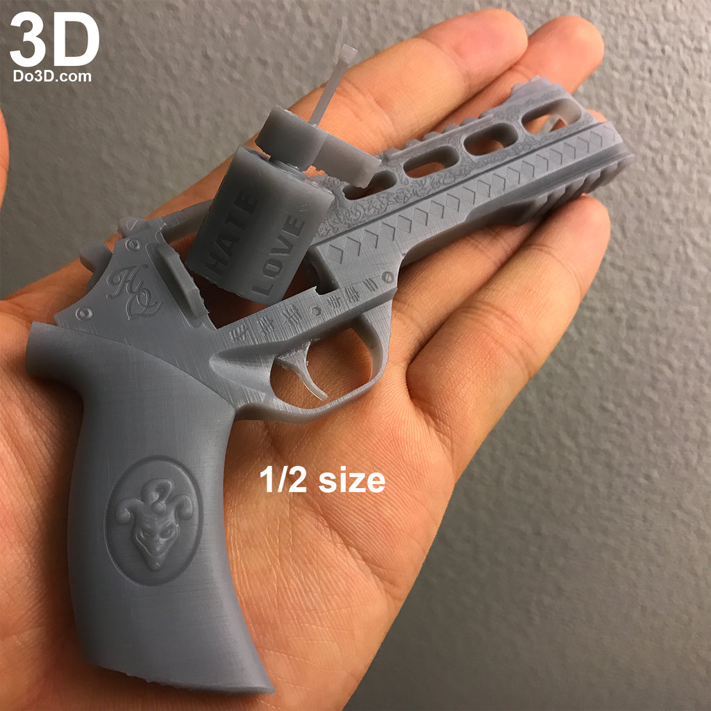 Harley Quinn's Revolver Suicide Squad Pistol Gun | 3D Printable Model #1188