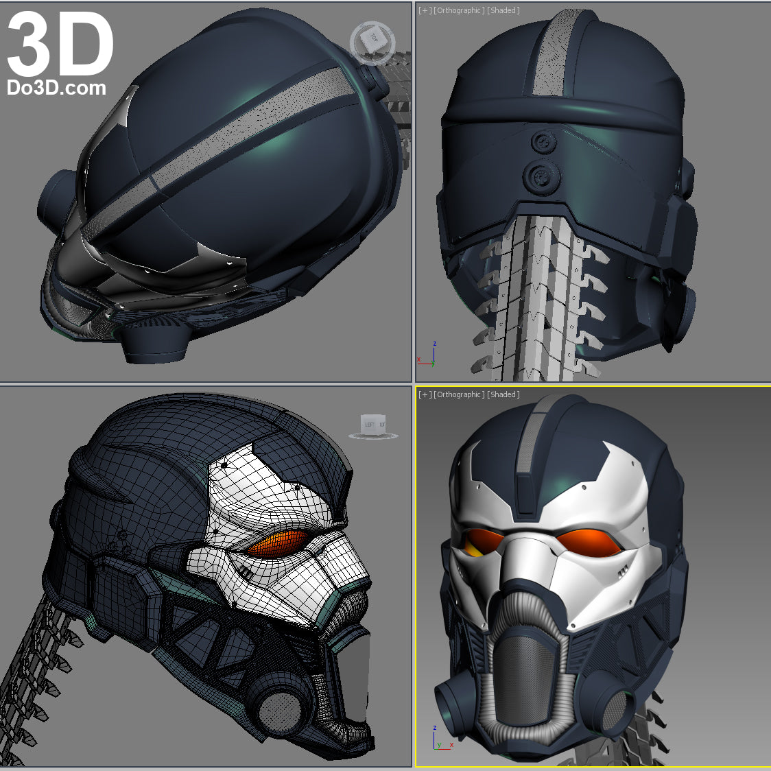 3D Printable Model: Bane Helmet Concept Mask #1031 Print Format: STL