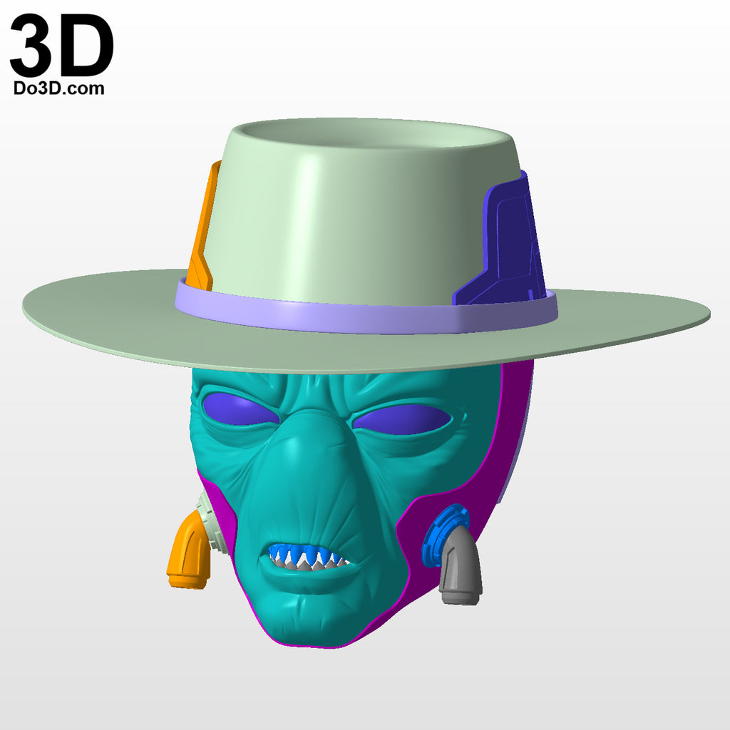 Cad Bane Hat and Mask Star Wars Helmet | 3D Printable Model STL FILE #CB39