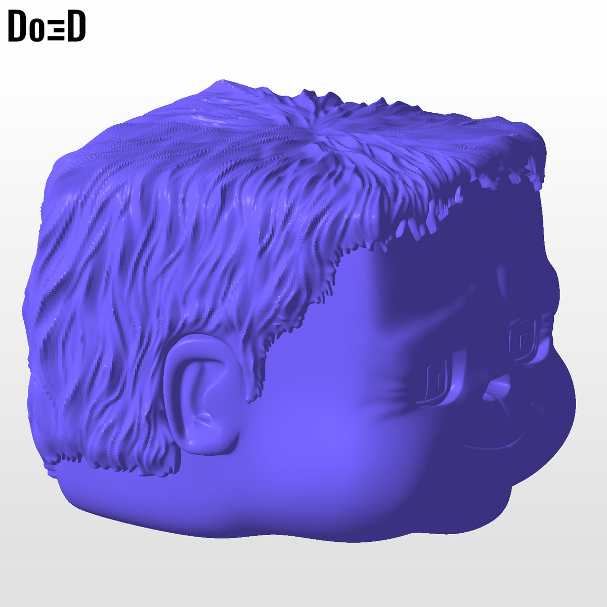 Smiley Baby Zombie Head Life Size or Any Scale Minecraft Movie 3D Model STL #BZ5