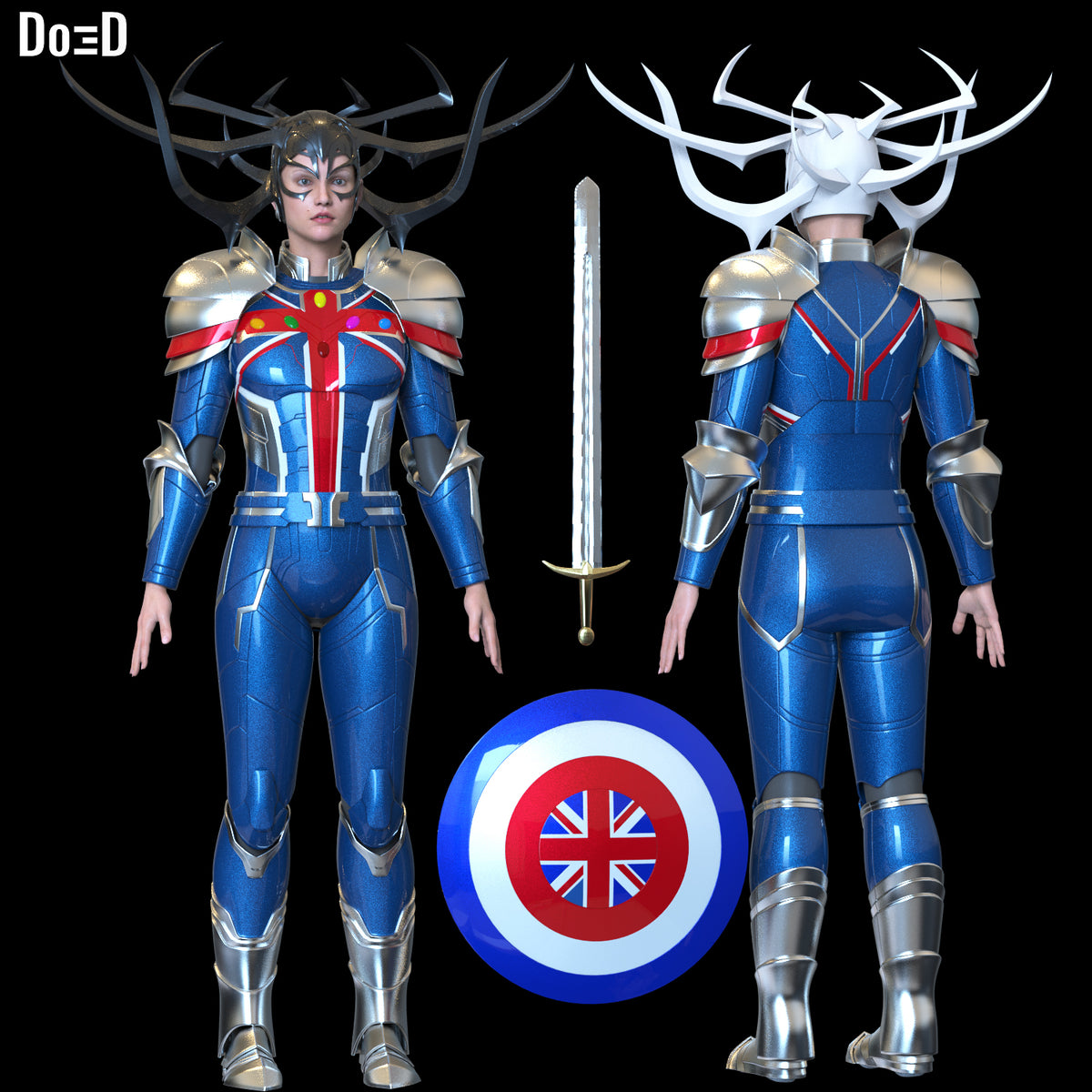 Captain Carter Infinity Armors What If Season 2 Sword Shield 3D Print File #CC9