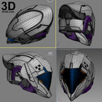Facade of the Hezen Lords Helmet Destiny Warlock 3D Model Project #1861