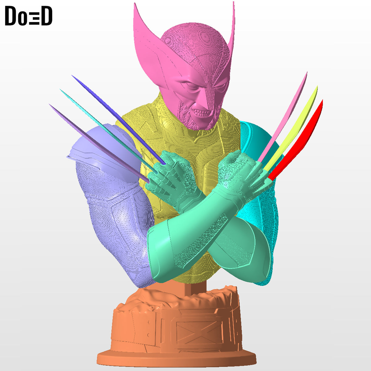 Wolverine Bust Life Size 1:1 Statue Figure | 3D Printable Model #WB219