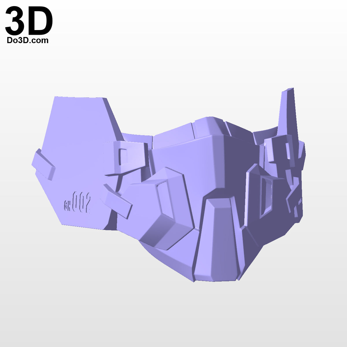 GN-002 Dynames Gundam Style Face Mask Covering | 3D Printable Model #F2