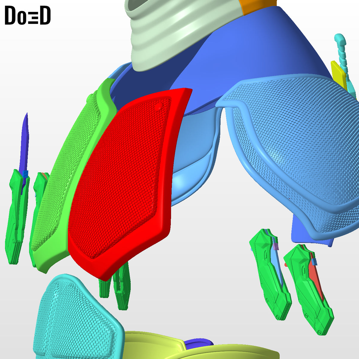 Black Noir full body armors, helmet, weapons | 3D Printable Model STL File BN953