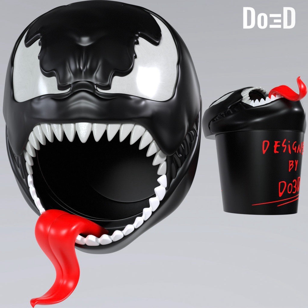 Venom Popcorn Bucket / Container Do3D Screamer 3D Printable Model File STL #V28