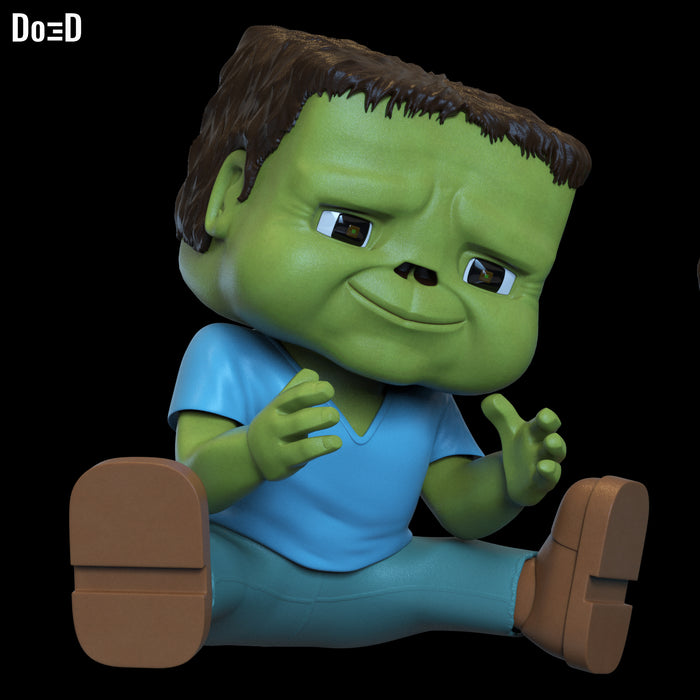 Smiley Baby Zombie Statue Life Size or Any Scale Minecraft Movie 3D Model #BZ55
