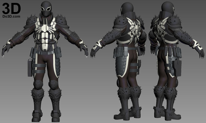 Agent Venom Armor Ultimate Spider-Man: Web Warriors, 3D Model Project #959
