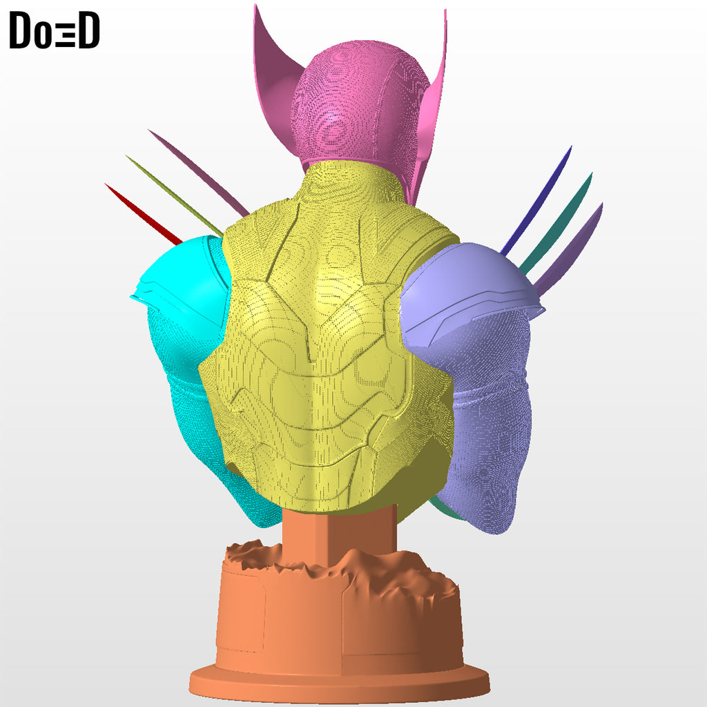 Wolverine Bust Life Size 1:1 Statue Figure | 3D Printable Model #WB219
