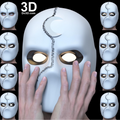 Mister Knight Variant Face Shell with Swappable Eyes 3D Printable Model #MS91