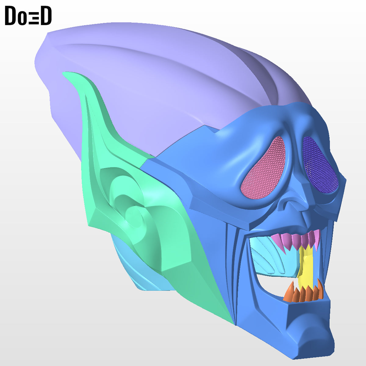 Green Goblin Ghostface Eyes Helmet (Swappable) 3D Printable Model STL File #GGG1